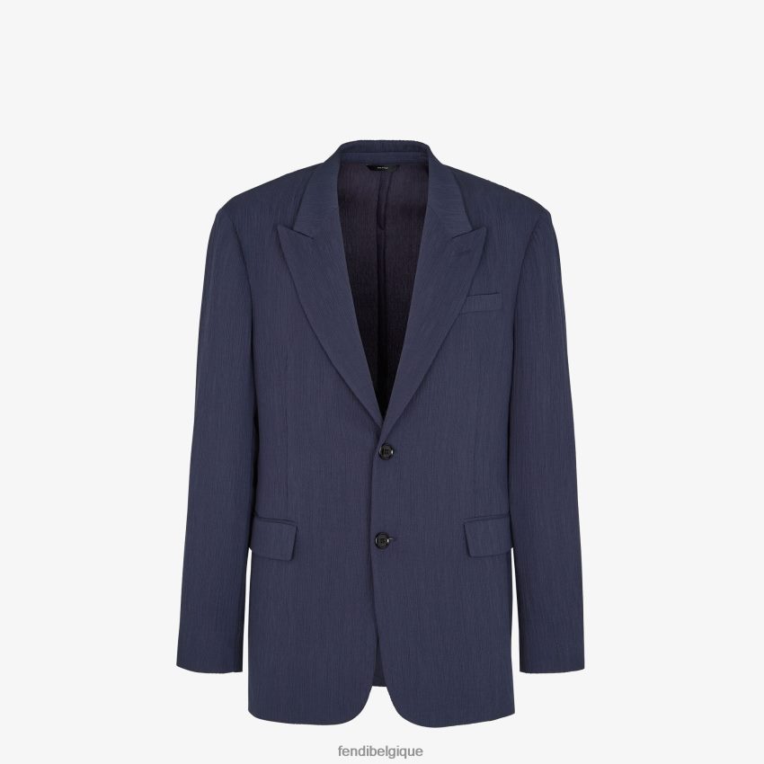vêtements Fendi veste en viscose bleu hommes 8X8J2J1940 Fendi Belgique