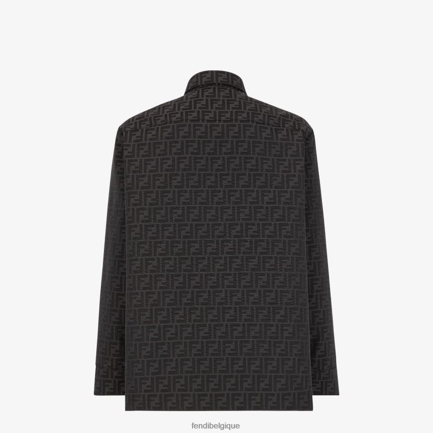 vêtements Fendi veste incontournable en toile ff noir hommes 8X8J2J1983 Fendi Lunette De Soleil