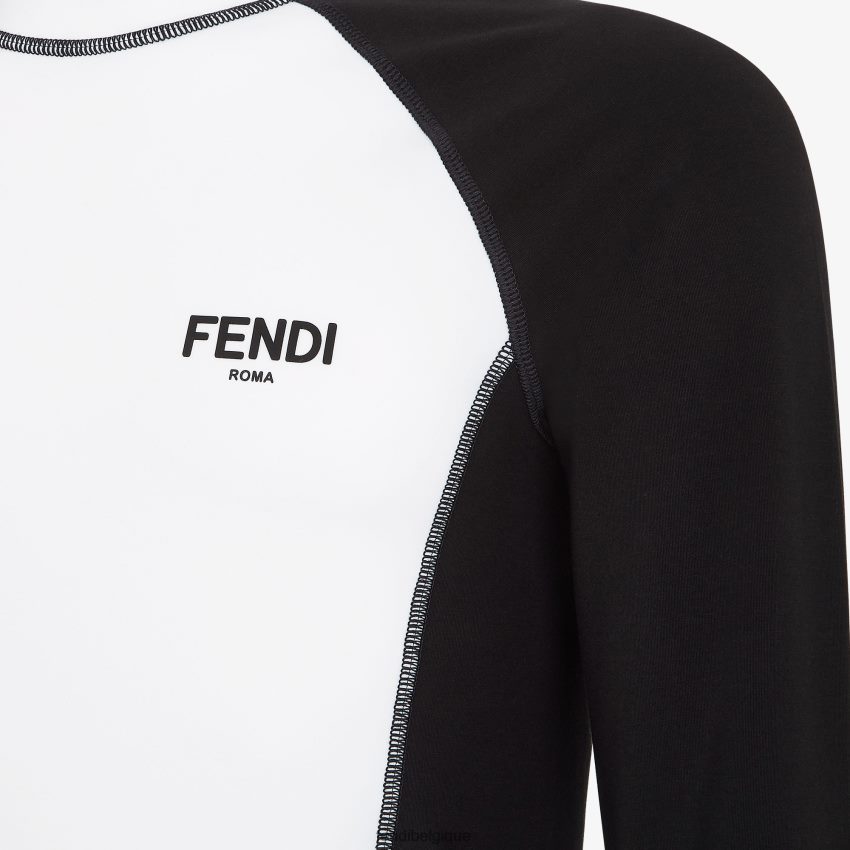 vêtements Fendi pull en coton blanc hommes 8X8J2J2108 Fendi Belgique