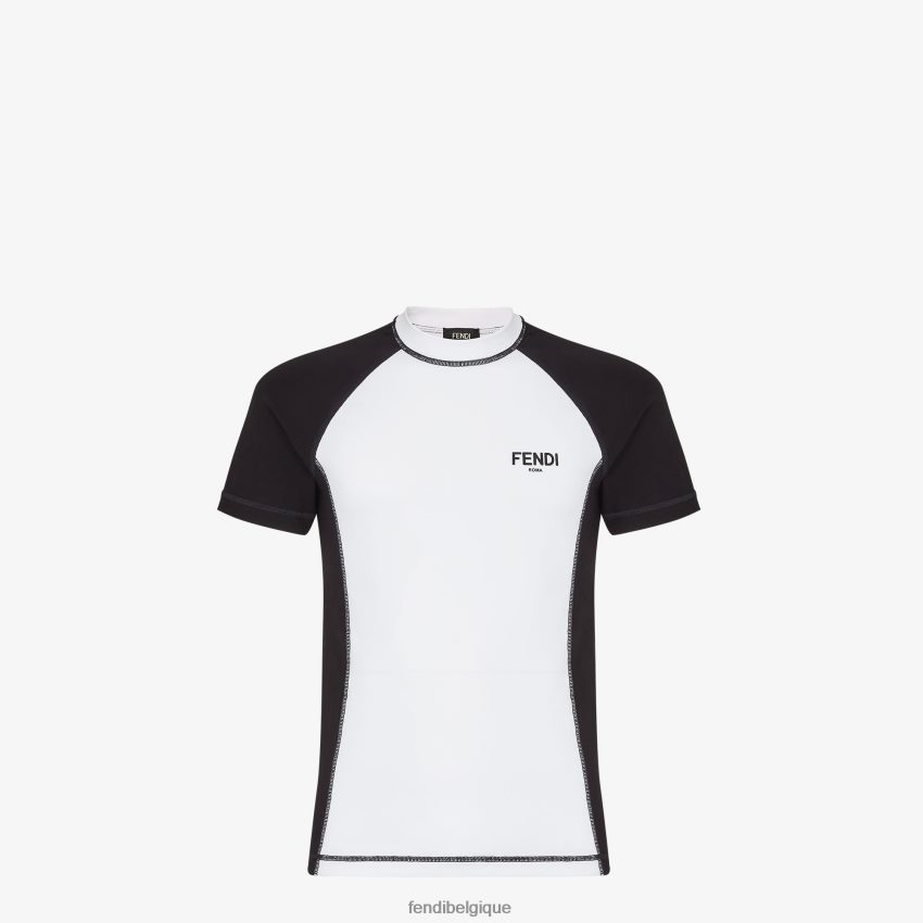 vêtements Fendi t-shirt en coton blanc hommes 8X8J2J2109 Fendi Lunette De Soleil