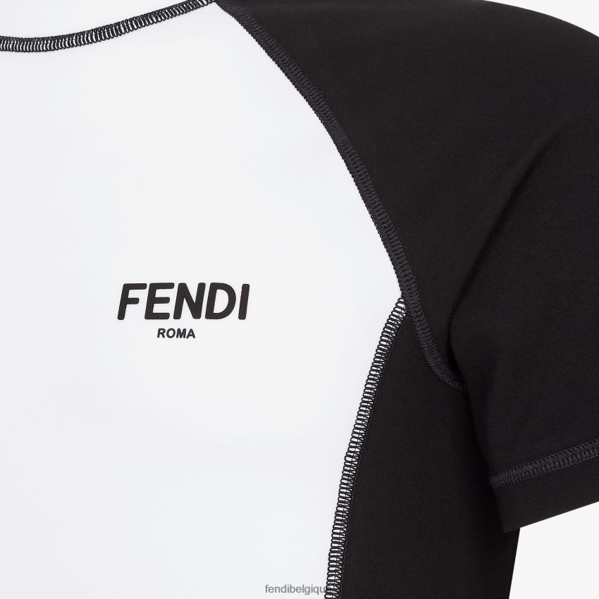 vêtements Fendi t-shirt en coton blanc hommes 8X8J2J2109 Fendi Lunette De Soleil